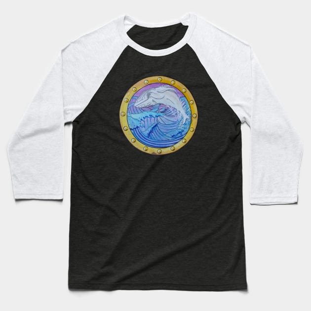 Whale Tale Baseball T-Shirt by wrg_gallery